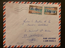 LETTRE TP ALI ADDE 25F X2 OBL.MEC.26-12 1968 - Lettres & Documents