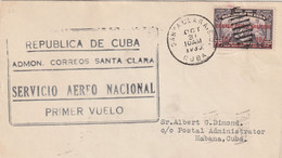 Santa Clara Cuba 1930 Air Mail Cover Mailed - Poste Aérienne