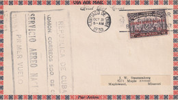 Santiago De Cuba 1930 Air Mail Cover Mailed - Poste Aérienne