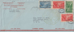 Havana Cuba 1937 Cover Mailed 4 Stamps - Lettres & Documents