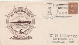 USS Seal Cuba 1938 Cover Mailed - Lettres & Documents