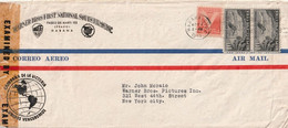 Havana Cuba WW2 Air Mail Censored Cover Mailed - Poste Aérienne