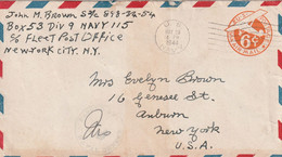 Cuba WW2 Air Mail Cover Mailed USA Navy - Poste Aérienne