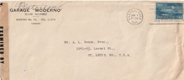 Havana  WW2 Censored Air Mail Cover Mailed - Covers & Documents