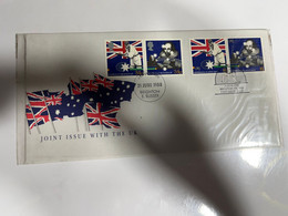 (3 L 44) Australia & UK FDC Cover - Envelope Premier Jour - Posted - Joint Issue 1988 - Bicentennial - Covers