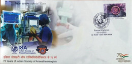 India 2022 75th Anniversary Indian Society Of ANAESTHESIOLOGISTS, Health Care , Nurse, Doctor, Cover (**) Inde Indien - Storia Postale