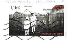 FRANCE 2021 - SAINT PIERRE ET MIQUELON, LE BOULEVARD DE LA POINTE ( ENFANTS) TIMBRE DE 2020 SEUL SUR LETTRE, A VOIR - Covers & Documents