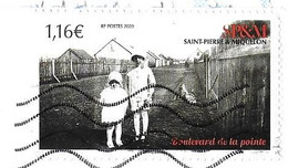 FRANCE 2021 - SAINT PIERRE ET MIQUELON, LE BOULEVARD DE LA POINTE ( ENFANTS) TIMBRE DE 2020 SEUL SUR LETTRE, A VOIR - Cartas & Documentos