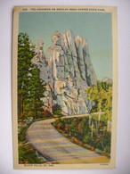 South Dakota Black Hills - The Chessman On Needles Road, Custer State Park - Posted 1939 - Mount Rushmore