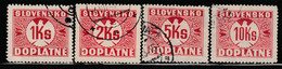 SLOVAQUIE - TAXE N°8+9+10+11 Obl (1939) - Oblitérés