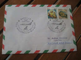 NAPOLI - MARSEILLE 1987 Aliblu Airlines First Flight Cancel Cover FRANCE ITALY - 1981-90: Storia Postale