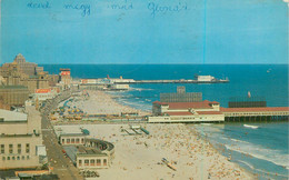 Atlantic City Panoramic View Boardwalk Beach And Ocean 1957 - Atlantic City