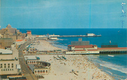 United States Atlantic City Panoramic View Boardwalk Beach And Ocean 1957 - Atlantic City