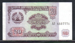 659-Tadjikistan 20 Roubles 1994 AJ455 - Tadschikistan