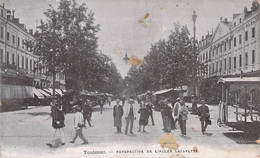 CPA - 27 - TOULOUSE - Perspective De L'Allée LAFAYETTE - Publicité CACAO SAINTOIN - Animation - Commerce - Toulouse