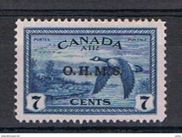 CANADA:  1950/51  OFFICIAL  OVERPRINT  -  7 C. UNUSED  STAMP  -  YV/TELL. 14 - Overprinted