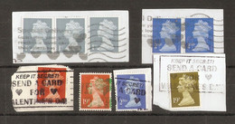 Grande-Bretagne - Elizabeth II - Petit Lot De 9 Cachets "Valentine" - Love - Hearts - Vrac (max 999 Timbres)