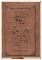 Topographical Map Switzerland Visp Scale 1:100.000 - Cartes Topographiques