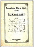 Topographical Map Switzerland 1912 Lukmanier Scale 1:50.000 Schweiz Landestopographie Bern - Cartes Topographiques