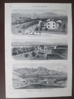 Gravure 1871  Les Mormons  Maison De Brigham Young House  GRAND LAC SALE Rues  Fabrique De Coton  Salt Lake City - Salt Lake City