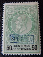Belgium 1891  :  TELEPHONE :  TE 23 *   Cat.: 25,00€ SPECIMEN - Telefoonzegels [TE]