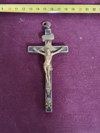 Grande Croix En Bronze, Fin 1900 - Volksschmuck