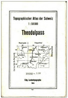 Topographischer Atlas Der Schweiz Topographical Map Switzerland 1944 Theodulpass Scale 1:50.000 - Cartes Topographiques