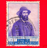 SAN MARINO - Usato - 1957 - 150º Anniversario Della Nascita Di Garibaldi - 15 L. • Ugo Bassi - Used Stamps