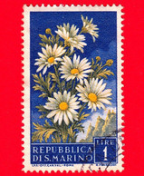 SAN MARINO - Usato -  1957 - Fiori - 2ª Emissione - Margherite - 1 - Usati