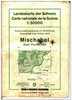 Carte Nationale Dde La Suisse Feuille 284 Topographical Map Switzerland Mischabel Scale 1:50.000 - Cartes Topographiques