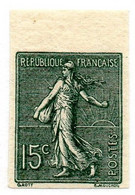 !!! N°130 15C SEMEUSE NON DENTELEE NEUVE**. TIRAGE DE SERVICE INTERIEUR AVEC IMPRESSION RECTO-VERSO - 1872-1920