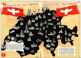 Kunststatten Der Schweiz Switzerland - Ein Kleiner Fuhrer Von Hans Jenny, Maps - Suisse