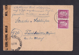 1945 - Brief Ab Bad Ems Nach Bayern - US-Zensur - ÜBERROLLER - Brieven En Documenten