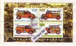 2005 Transport: Fire Cars S/S- Oblitere/used (O)  Bulgaria/Bulgarie - Gebraucht