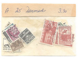 Denmark Small Collection 25 Used Stamps - Collections