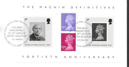 GB - 2007 40th Anniversary Of MACHINS   MINISHEET    FDC Or  USED  "ON PIECE" - SEE NOTES  And Scans - 2001-2010 Em. Décimales