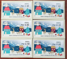 Israel 2017 Christmas Labels - Ongebruikt (zonder Tabs)