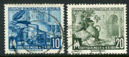 DDR / E. GERMANY 1955 Leipzig Autumn Fair Used.  Michel  479-80 - Used Stamps