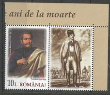 RO 2022-AVRAM JANCU, ROMANIA 1v + Lables, MNH - Unused Stamps