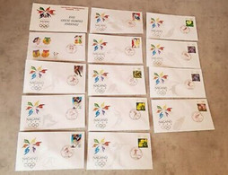 JAPAN NIPPON OLYMPIC GAMES NAGANO 1998 BEAUTIFUL LOT 13 SPECIAL COVERS  WITH SPECIAL CANCELLED & SPECIAL CARTON - Verzamelingen & Reeksen