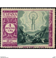 ES901SASF-L4319PC-TRELITEOLO.Spain.Esgane .RELIGION.VENIDA DE LA VIRGEN DE EL PILAR De ZARAGOZA.1940.(Ed 901**) - Théologiens
