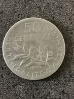 50 CENTIMES SEMEUSE ARGENT 1899 / FRANCE SILVER - 50 Centimes