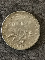 50 CENTIMES SEMEUSE ARGENT 1913 / FRANCE SILVER - 50 Centimes