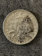 50 CENTIMES SEMEUSE ARGENT 1914 / FRANCE SILVER - 50 Centimes