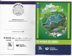 #75153 ARGENTINE,ARGENTINA 2022 WORLD POST DAY POST OFFICIAL BROCHURE MNH - Nuevos
