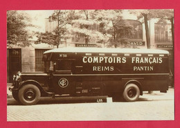 BELLE PHOTO REPRODUCTION - CAMION COMPTOIR FRANCAIS REIMS PANTIN - FRENCH TRUCK - Luftfahrt