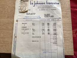 Dpt 93 Fact  St Denis La Johnson Française 1954 - Droguerie & Parfumerie