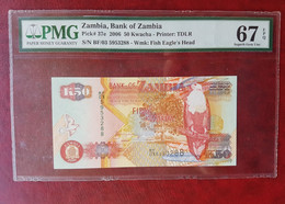 Banknotes  Zambia 50 Kwacha 2006 PMG 67 African Fish Eagle - Zambie