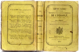 ANNUAIRE - 34 - Département Hérault - Année 1864 - édition Chez Félix Seguin Libraire - 496 Pages - Telefonbücher