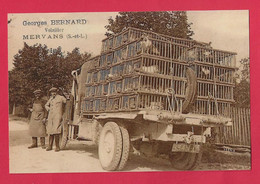 BELLE PHOTO REPRODUCTION - VIEUX CAMION GEORGES BERNARD VOLAILLER MERVANS SAONE & LOIRE - FRENCH OLD TRUCK - Aviation